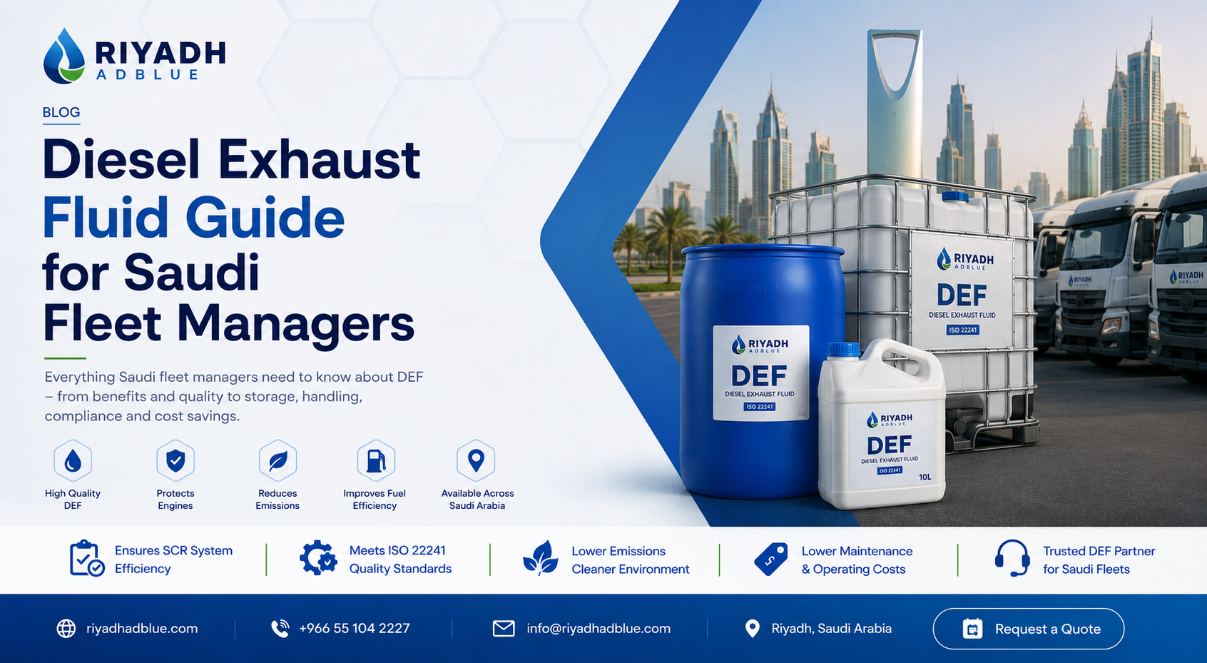 Diesel Exhaust Fluid Guide for Saudi Fleet Managers – Pure Flow Company Pvt Ltd